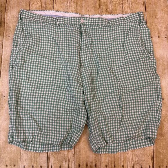 Polo Ralph Lauren Other - Polo Ralph Lauren Linen Shorts Men Green Gingham Bermuda Size 42 T